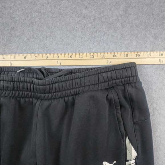 Puma Mens XL Black Sweatpants with Drawstring and Pockets - Picture 8 of 11